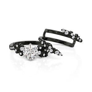 ชุดแหวนพระจันทร์และดวงดาว Jeulia Luna Astra Black Bypass - Product Image 3