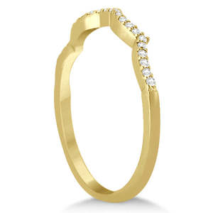 1.63ct Twisted Infinity Round Diamond Bridal <b>Ring</b> <b>Set</b> in 18k Yellow <b>Gold</b> - Product Image 5