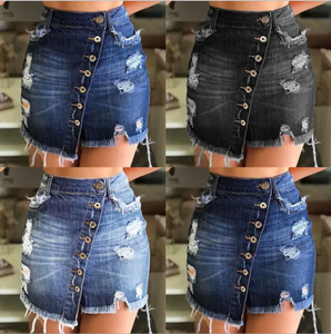 Jupe en jean sexy pour femmes de haute qualité, taille haute, mi-taille, respirante, cargo, mini, coton, élasthanne, jean d'hiver, ceinture, streetwear - Product Image 3