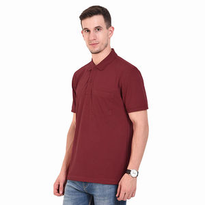 Meilleur design de polos à manches courtes pour hommes en coton léger/polyester à motif solide - Product Image 5