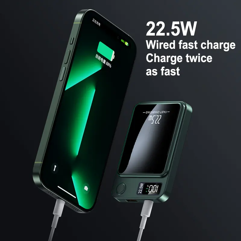 โรงงานคุณภาพสูงแม่เหล็กไร้สาย Power Bank 100000mah ความจุสูงแบบพกพา Fast Charging Charger