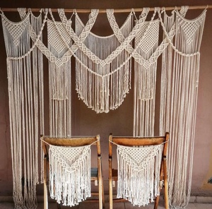 Rideau de porte tribal moderne en macramé pour les maisons bohème chic à la recherche de profondeur de texture et de sophistication subtile - Product Image 6