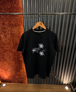 T-shirt décontracté respirant à manches courtes et col rond pour homme, grande taille, en coton uni 300 grammes, anti-boulochage, satiné, anti-plis - Product Image 3