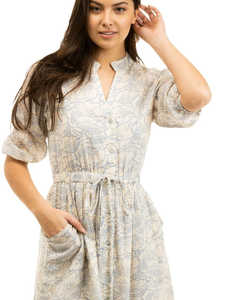 Robe longue en lin blanc d'été bohème faite à la main pour femmes décontractée manches longues trois quarts avec manches courtes pour les mariages - Product Image 3