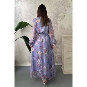 เดรสชีฟองลายดอกไลแลค - สีไลแลค - Product Image 5