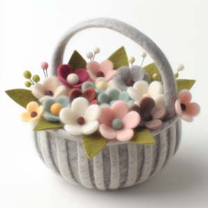 Serenity Haven Cesta de fieltro hecha a mano Ecológica Elegante Sostenible Multifuncional Organizador para el hogar Trayendo la armonía de la naturaleza - Product Image 4