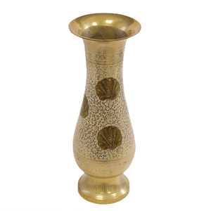 แจกันดอกไม้โบราณสไตล์โมเดิร์นแบบดั้งเดิม ลายนกยูงสีขาว ทำด้วยมือจากทองเหลืองเคลือบ สำหรับตกแต่งบ้านและงานแต่งงาน - Product Image 4