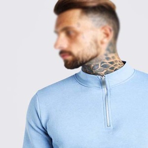 Biểu tượng tùy chỉnh nửa zipe Bầu Trời <span class=keywords><strong>bule</strong></span> Jogger thiết lập cho nam giới - Product Image 3