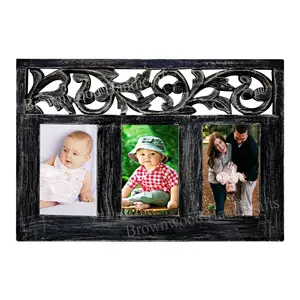 Leading Manufacturer of High Quality Handmade Mango Wood Collage Photo Frame Low MOQ Offer for Wholesale & Online Sellers