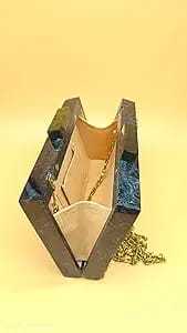 กระเป๋าคลัทช์ทำจากยางเรซินมือถือของผู้หญิงทันสมัยประดับเพชรที่สง่างามมีซิปเปิดสำหรับงานแต่งงานปาร์ตี้ของขวัญ - Product Image 2