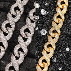 Moissanite <b>Sterling</b> <b>Silver</b> Cuban Link <b>Chain</b> and Bracelet Miami Hip Hop Cuban Necklace <b>Chain</b> Customized <b>Chain</b> <b>for</b> Men & <b>Women</b> - Product Image 5