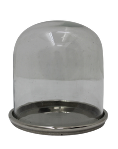 Elegante soporte de pastel de aluminio y vidrio, acabado de níquel, mesa, decoración del hogar hecha a mano - Product Image 3