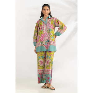 Ensemble coordonné bohème imprimé à chevrons IPST-77153, ensemble 2 pièces short et haut court au-dessus du genou pour le printemps/été - Product Image 2