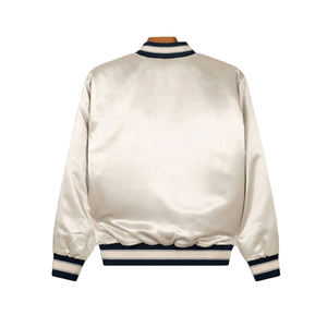 Unisex Winter Satin Varsity <b>Jackets</b>-Stand Collar Front Logo Waterproof Windproof Breathable Durable Quality Wholesale - Product Image 2