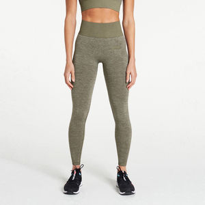 Leggings de sport Gym Fitness pour femmes taille haute personnalisée séchage rapide taille XL taille pantalon taille croisée avec motif solide Leggings de Style Sexy - Product Image 6