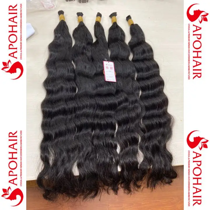 Top quality Wholesale Extension Bulk Natural Color 100% Vietnamese Raw Hair Unprocessed Virgin Hair Can Dye Up to Blonde Hair