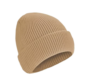 Bonnet en polyester de couleur unie, bonnet tricoté ample, bonnet chaud unisexe, bonnet d'hiver rayé, confortable, doux, chaud et épais - Product Image 5