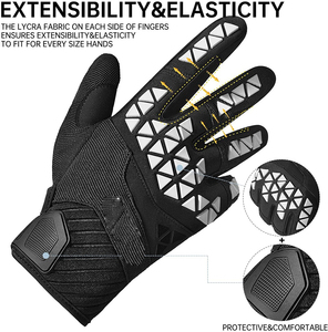 Fabricant de gants de course pour moto OEM |   Gants d'équitation en cuir avec logo personnalisé |   Fournisseur en gros de gants de moto de protection - Product Image 3