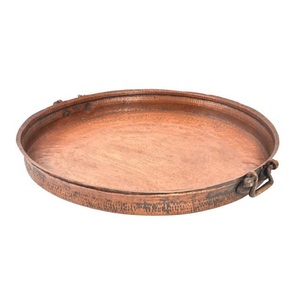 Lot de 2 plateaux de service à dessert en émail pour restaurant, hôtel, plateau de service en métal de style moderne - Product Image 5