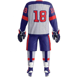 Uniforme de hockey sur glace unisexe de qualité supérieure Ensembles fabriqués en polyester avec logo personnalisé Uniformes de hockey unisexe avec sublimation bon marché - Product Image 3