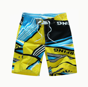 Short d'été classique tendance OEM pour hommes, salopette en maille respirante à séchage rapide imprimée de logos, en nylon et coton décontracté - Product Image 3