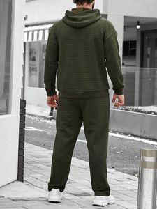 ชุดวอร์มผ้าฝ้ายเฟรนช์เทอร์รี่ 100% แบบยูนิเซ็กซ์ คุณภาพสูง สตรีทแวร์ รับสกรีนโลโก้ ชุดลำลองผู้ชาย ไซส์พลัส - Product Image 6