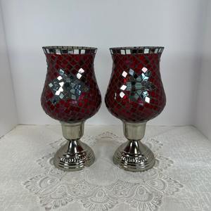 Silver Fancy Round Mosaic <b>Votive</b> <b>Candle</b> Holder for Home Hotel Restaurant Wedding Christmas Parties Decorations - Product Image 6