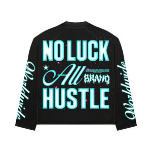 Nouveau sweat-shirt surdimensionné en coton biologique 100% pour homme, imprimé graphique streetwear, impression vintage en relief 3D - Product Image 4