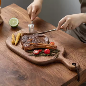 Custom Wooden Fiber Cutting Board Acacia Marble and Acacia Wood Cutting Board by Crescent Crafts - Product Image 1