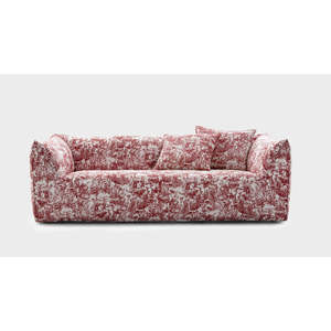 Granbambola Le Bambole 2-Seater Traditional Style <b>Sofa</b> Square Shape Genuine Leather and Fabric Upholstered for Living Room - Product Image 1