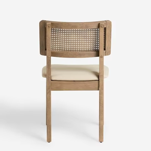 Chaises de salle à manger Abel Design moderne avec rembourrage en lin tweed Cadres en bois massif Améliorez votre expérience culinaire - Product Image 4