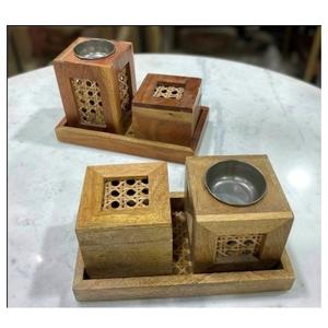 Juego de quemador de incienso aromático árabe moderno Bakhoor de madera para decoración del hogar y tendencia de fragancia en Oriente Medio - Product Image 2