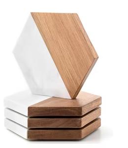 Sous-verre en bois et résine classique artisanal, épaisseur 5 mm, décoration artistique pour la maison et la table - Product Image 5