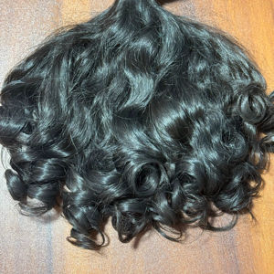 Cheveux indiens bruts, bouclés et rebondissants, cuticules alignées, bouclés birmans, livraison directe, 26 pouces, extension de cheveux à cordon, indiens - Product Image 1