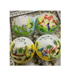 Prêt à Expédier Chapeau de promotion de feuille de palmier en bambou vietnamien Chapeau conique du Vietnam avec logo personnalisé Emballage Prix bon marché - Product Image 3