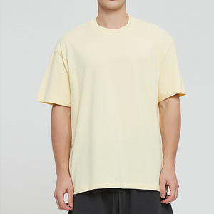 T-shirt pour homme de haute qualité 100% coton, écologique, respirant, séchage rapide, anti-rides, vêtement d'été à manches courtes, coupe ample, 180g - Product Image 5