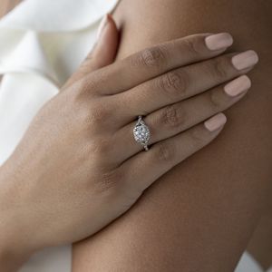 แหวนเพชรมอยส์ซอไนต์ทรงกลมสำหรับเป็นของขวัญวันเกิดและครบรอบแต่งงาน - Product Image 5