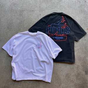 Diseño personalizado 100% algodón camiseta de los hombres de gran tamaño 240G peso pesado camiseta en blanco con logotipo patrón sólido de tela de punto - Product Image 1