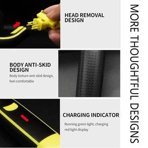 Afeitadora Eléctrica Ergonómica de Doble Cara para Hombre, Afeitadora Rotativa Impermeable con Diseño Impermeable IPX7, Recortadora de Barba - Product Image 3