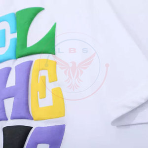 T-shirts de haute qualité à faible MOQ avec impression en relief, en polyester/coton, légers, pour hommes, séchage rapide, écologiques et respirants - Product Image 4