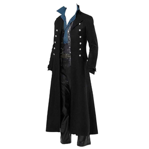 Customized Breathable Knitted <b>Leather</b> <b>Coat</b> for Men Long Winter High Collar with Custom Colors Available - Product Image 5