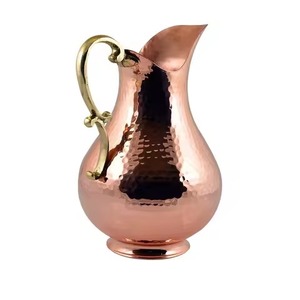 Naturally Hand Finished Premium Home and Restaurant Drinkware Copper <b>Jugs</b> for Water Serving Use - Product Image 6