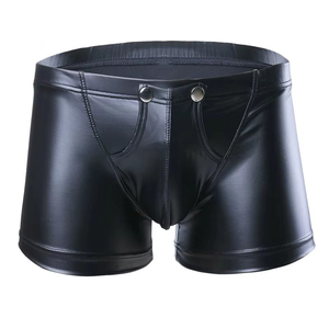 Logo personnalisé OEM ODM Dernier modèle Shorts en cuir pour hommes Produit professionnel de qualité supérieure Street Wear Shorts en cuir - Product Image 3