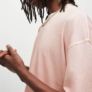 Camiseta unisex de algodón de peso pesado lavado ácido estilo de manga corta de gran tamaño para hombres y mujeres - Product Image 5