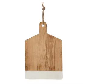 Tabla de Cortar Redonda de Madera Maciza y Mármol, Elegante y Sostenible, Apta para Lavavajillas, para Uso en la Cocina del Hogar - Product Image 4