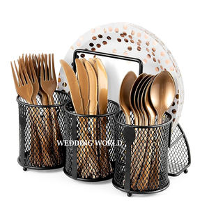 Lacquer Finished Galvanized <b>Utensil</b> Holder Nice Quality Handmade Flatware Caddy Customized Size Designer <b>Utensil</b> Caddy - Product Image 2