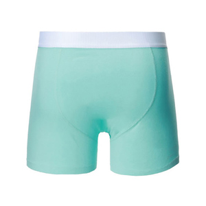 Calzoncillos bóxer de algodón de talla grande para hombre con logotipo personalizado con cintura cómoda, ropa interior masculina transpirable de Color sólido para uso diario - Product Image 6