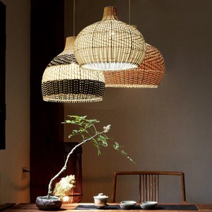Handmade Natural Woven Water Hyacinth Industrial European Chinese French Pendant <b>Light</b> Minimalist <b>Hanging</b> Lampshade Home <b>Garden</b> - Product Image 5