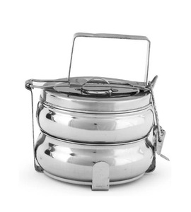 Boîte à lunch en acier inoxydable de qualité supérieure, vente en gros, boîte à lunch à 2 compartiments, boîte à lunch de qualité alimentaire, tiffin indien 7x2 pour l'école - Product Image 6