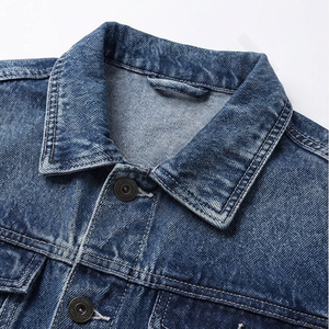 Veste en jean décontractée de haute qualité à col montant et à capuche, pour homme et femme, vêtements d'hiver, personnalisable, tendance, unisexe, vêtements d'extérieur tendance - Product Image 4